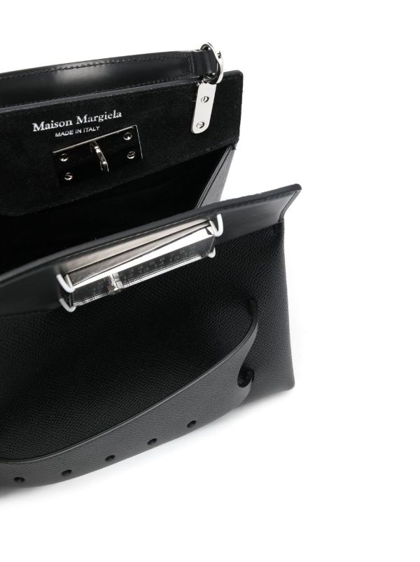 Maison Margiela Snatched Mini Tote Bag | Black | FARFETCH