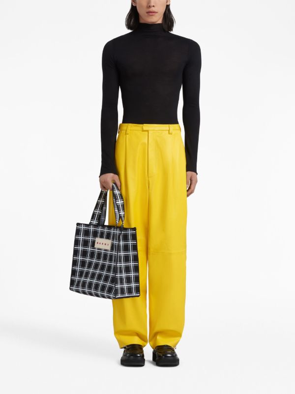 Marni チェック トートバッグ | ブラック | FARFETCH JP