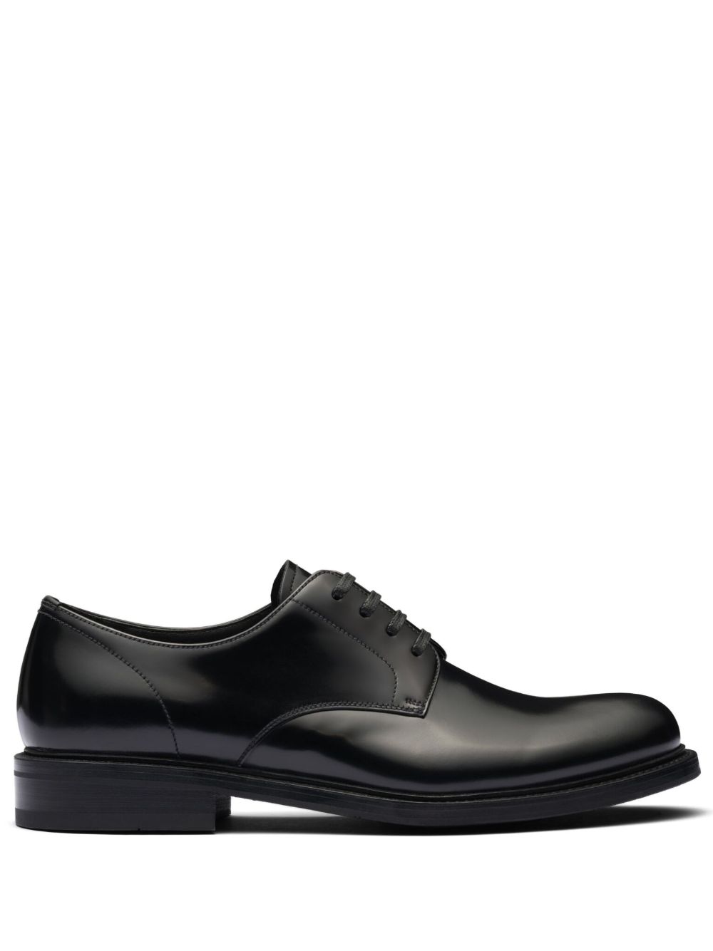 Prada Leather Derby Shoes | Black | FARFETCH