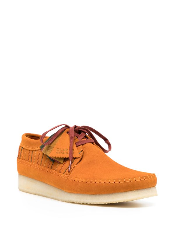 Clarks Originals Weaver Suede lace-up Shoes | Orange | FARFETCH