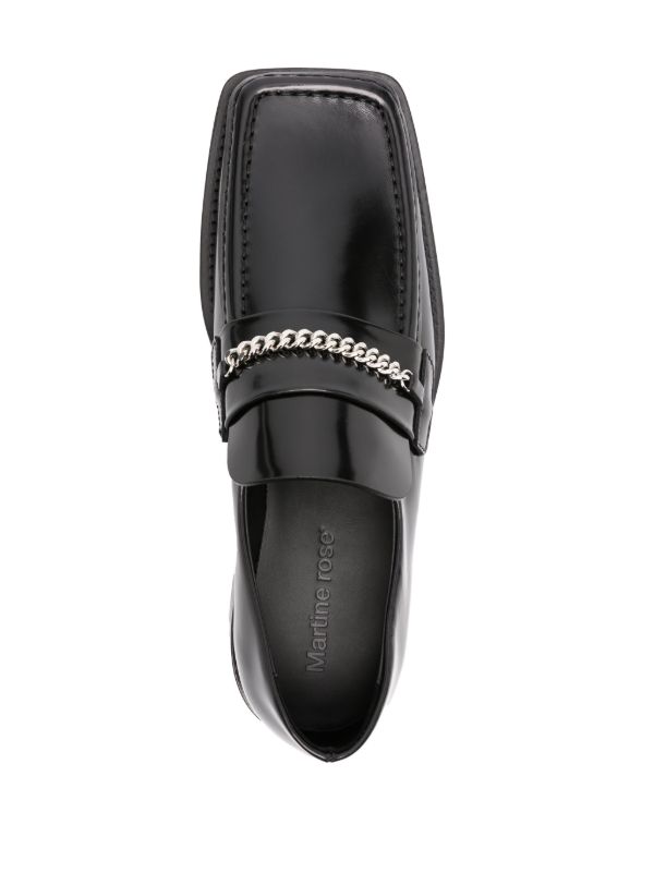 Martine Rose square-toe Leather Loafers | Black | FARFETCH