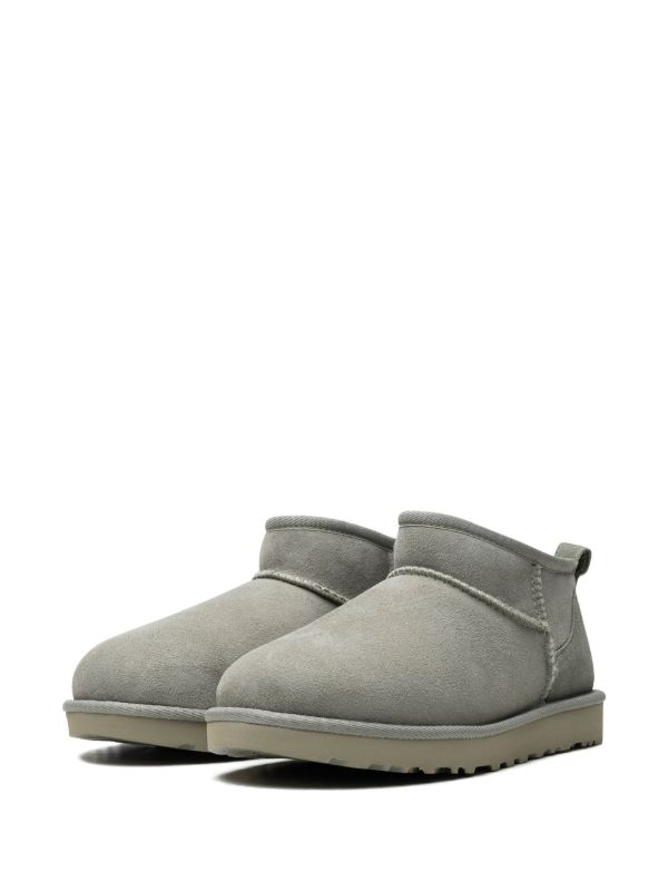 UGG Classic Ultra Mini Shearling Boots | Grey | FARFETCH UK