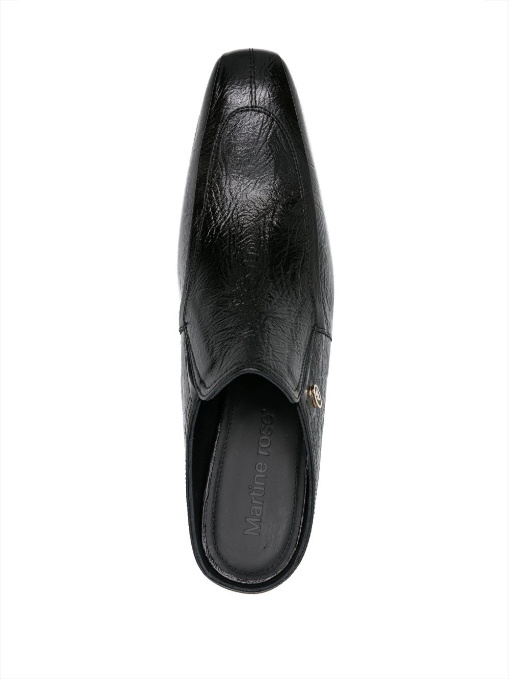 Martine Rose Snout 65mm Leather Mules | Blue | FARFETCH