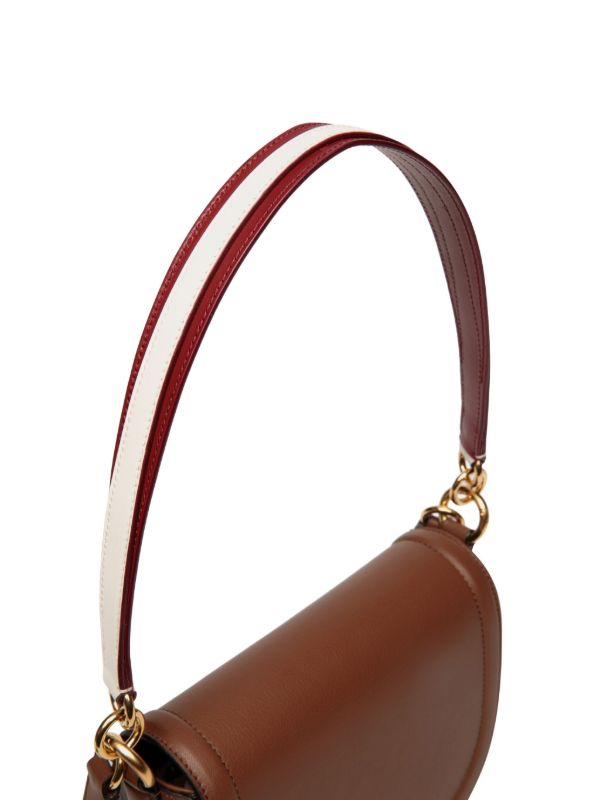 Bally レザーショルダーバッグ | ブラウン | FARFETCH JP