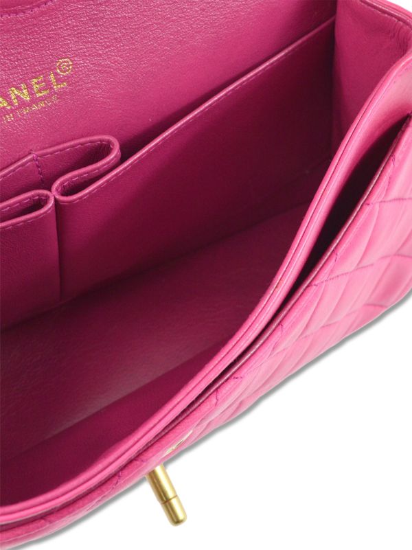 CHANEL Pre-Owned 2000s ダブルフラップ ショルダーバッグ M | ピンク