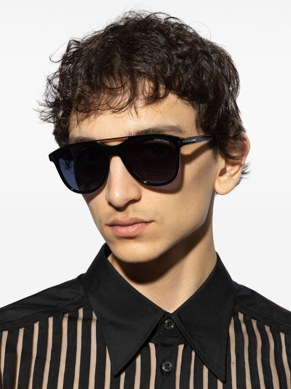 TOM FORD Eyewear Damian 02 pilot-frame Sunglasses | Black | FARFETCH