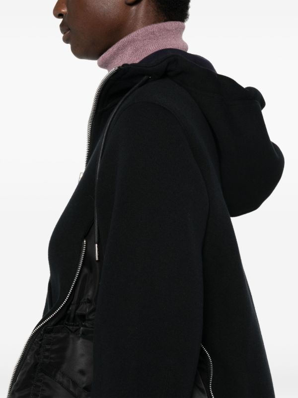 Sacai Sponge Sweat ジップ パーカー | ブラック | FARFETCH JP