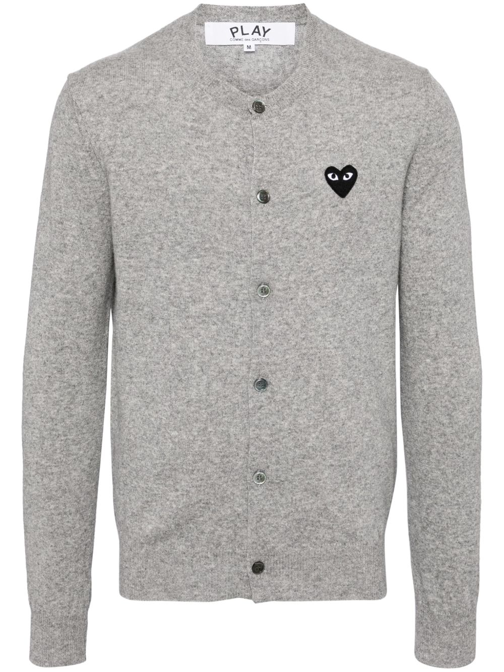 Comme Des Garçons Play Wool Cardigan | Grey | FARFETCH