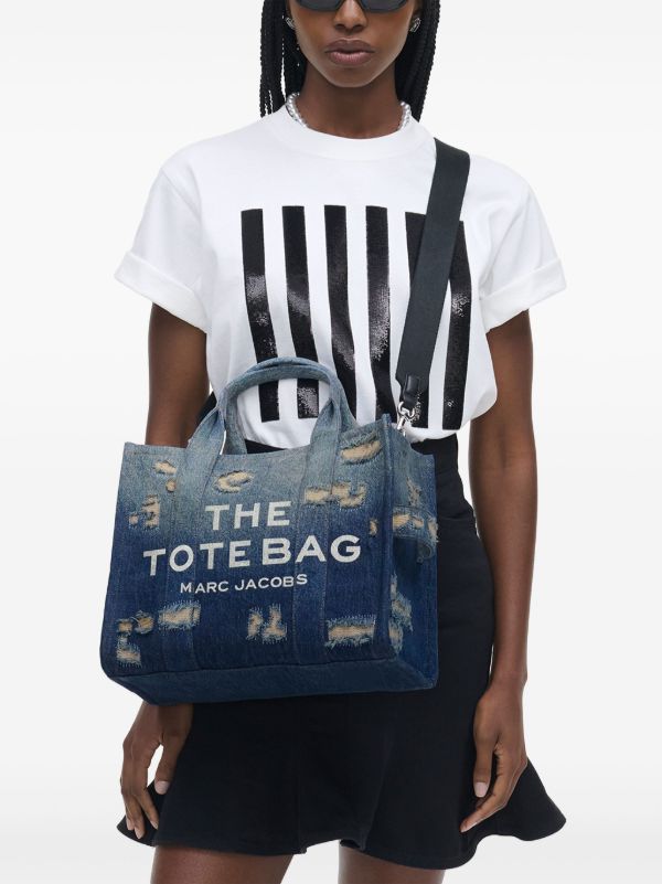 Marc Jacobs The Denim Medium Rip And Repair Tote Bag | Blue | FARFETCH