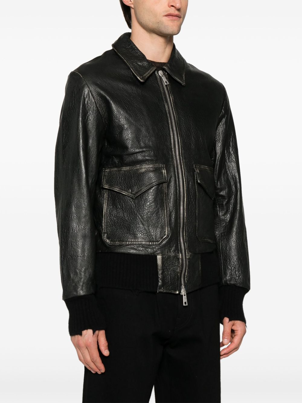 Giorgio Brato レザーシャツジャケット | ブラック | FARFETCH JP