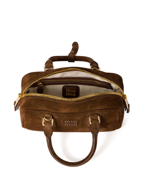 Miu Miu Arcadie スエード ハンドバッグ | ブラウン | FARFETCH JP