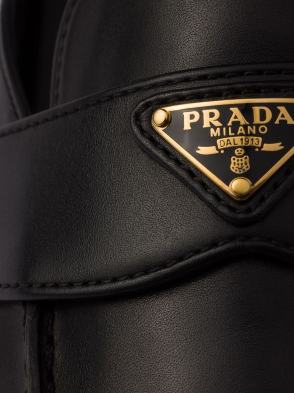 Prada Leather Mules | Black | FARFETCH ID