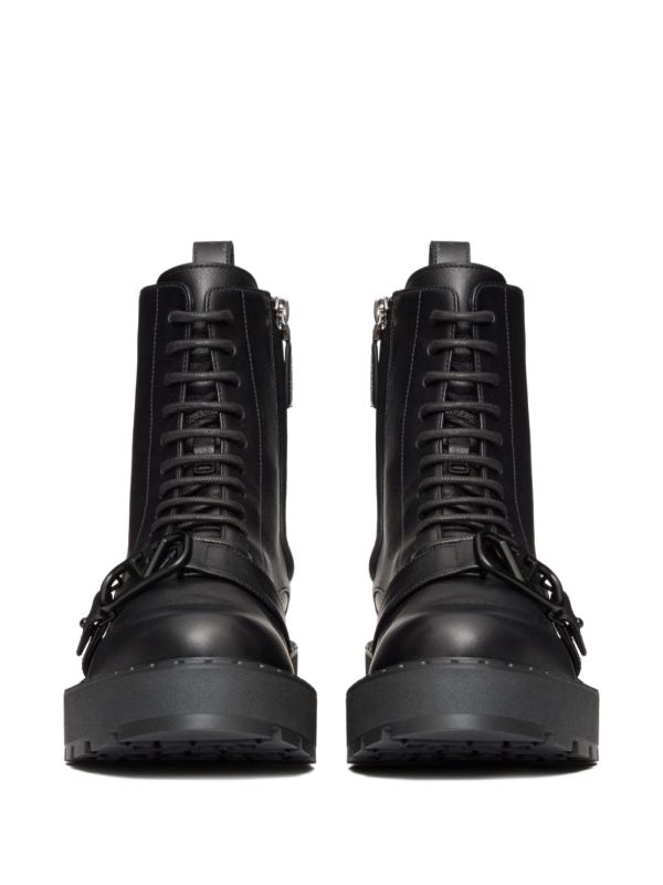 Valentino Garavani 45mm VLogo Signature Combat Boots | Black