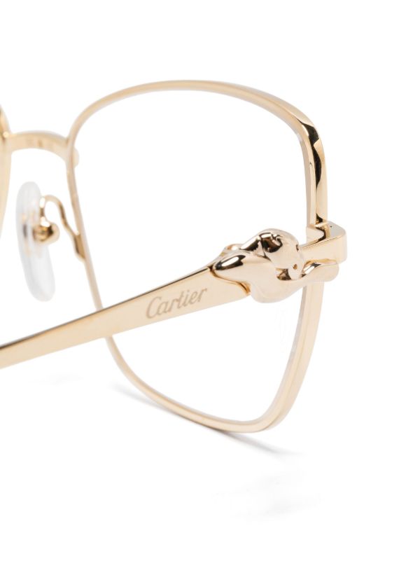 Cartier Eyewear パンテール ドゥ カルティエ 眼鏡フレーム | ゴールド