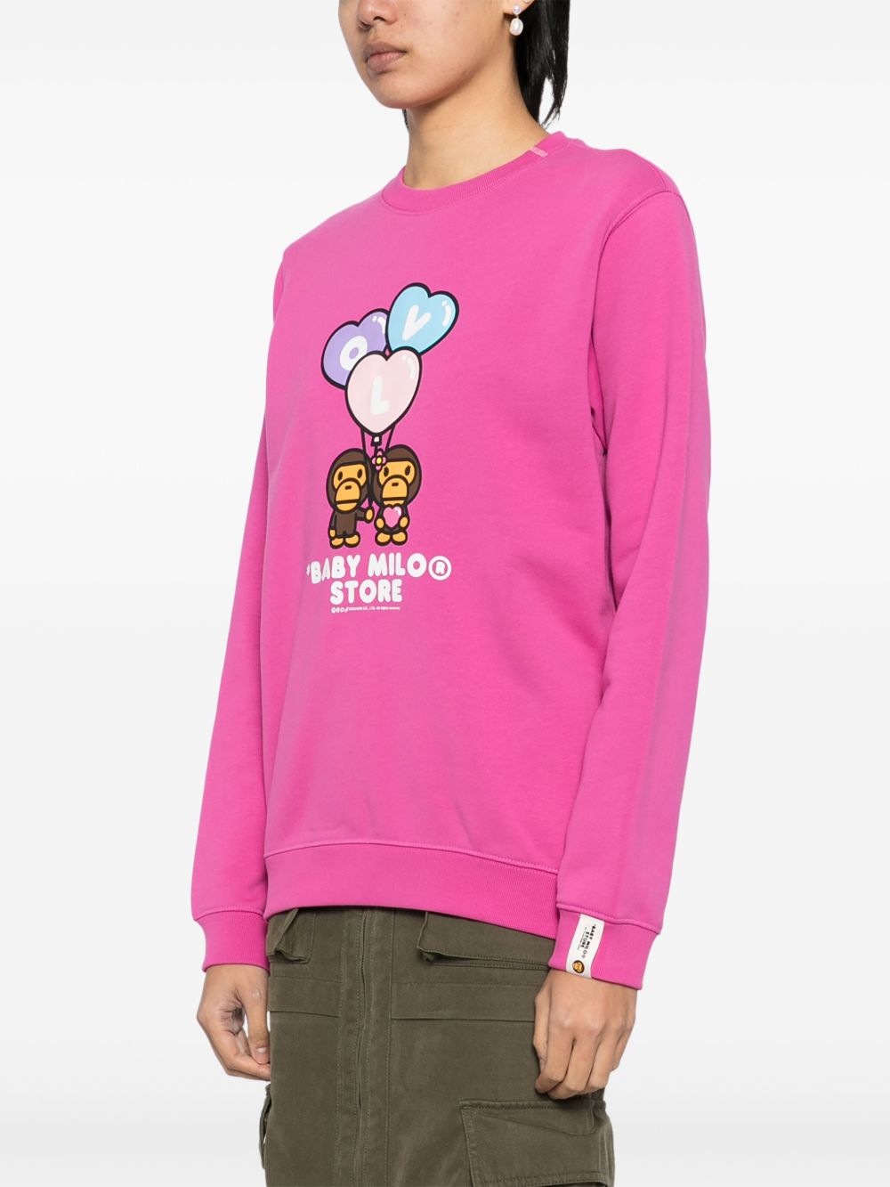 BABY MILO® STORE BY *A BATHING APE® Baby Milo Crew Neck Sweatshirt