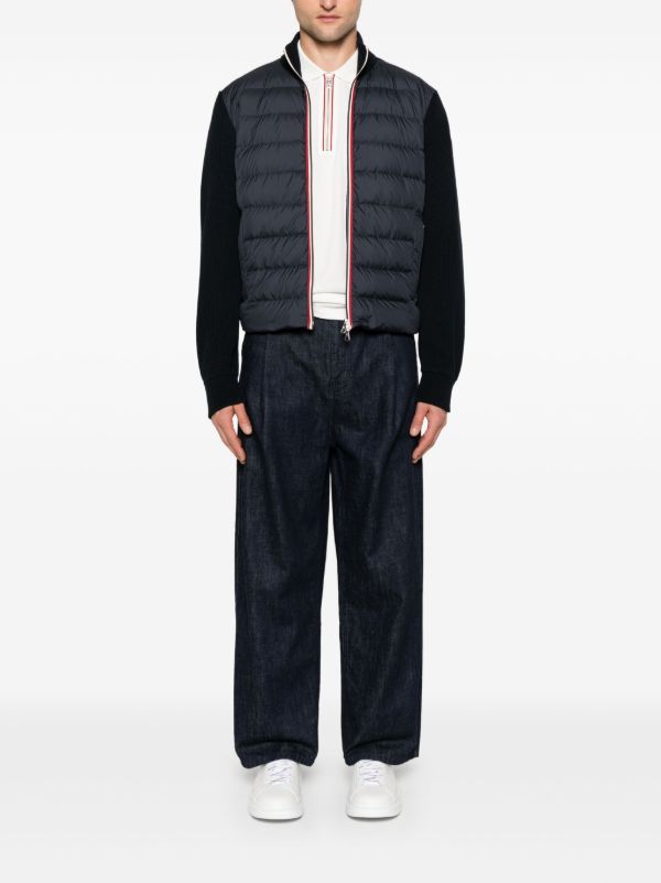 Moncler padded-panels Cardigan | Blue | FARFETCH