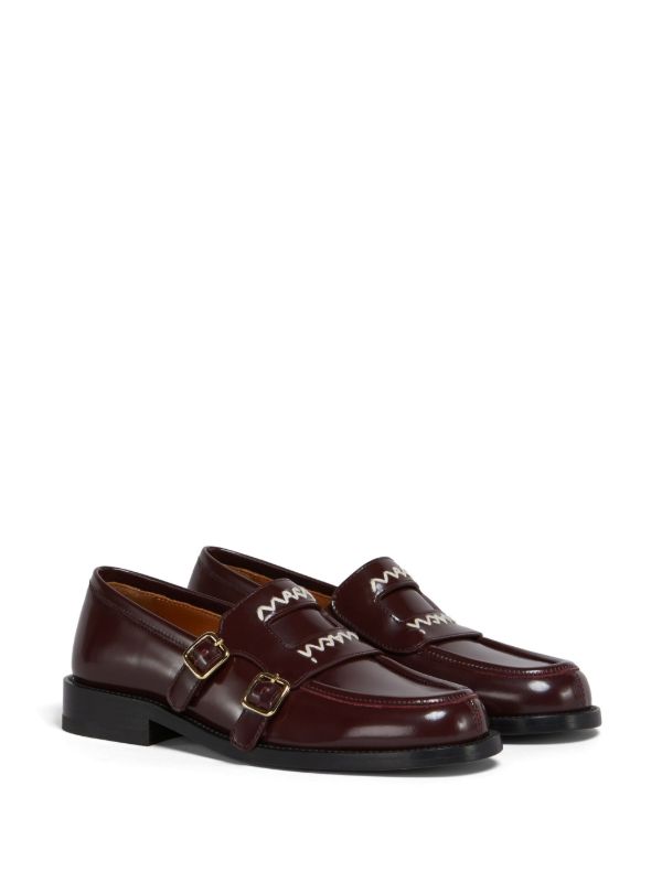Marni Leather Loafers | Red | FARFETCH