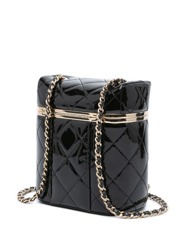 CHANEL Pre-Owned 2021-2024 キルティング エナメル ロゴ チェーン