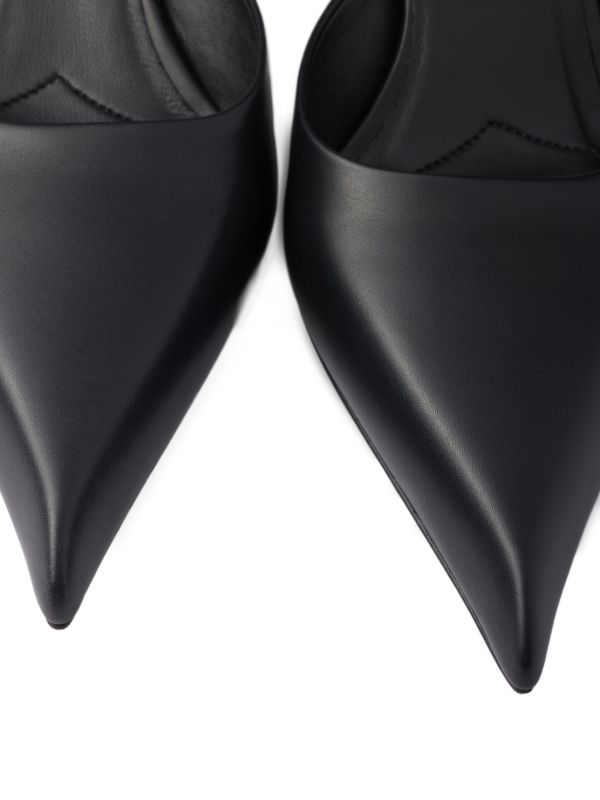 Prada Leather Mules | Black | FARFETCH