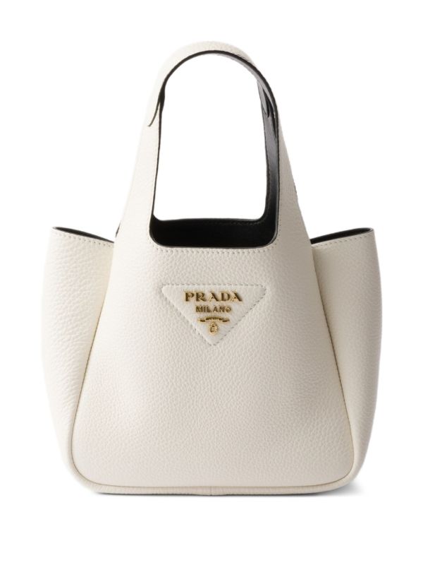 Prada レザーハンドバッグ | ホワイト | FARFETCH JP