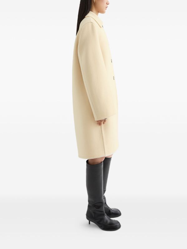 Jil Sander ウール コート | ホワイト | FARFETCH JP