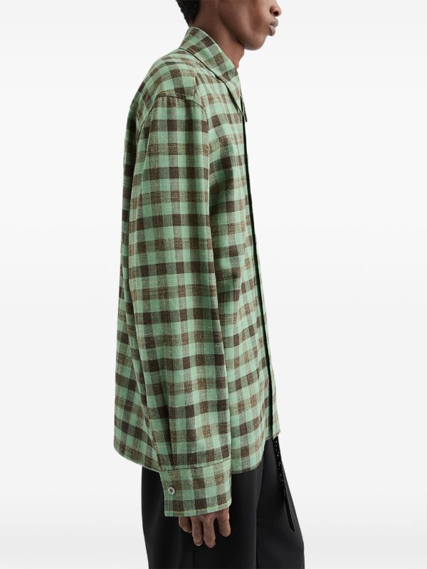 Jil Sander チェック シャツ | グリーン | FARFETCH JP