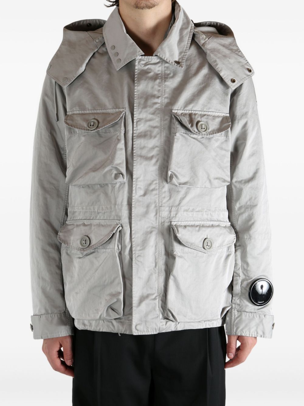 C.P. Company Micro Kei Hooded multi-pocket Jacket | Grey | FARFETCH