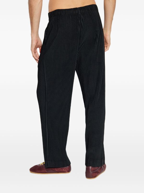 Homme Plissé Issey Miyake プリーツ パンツ | ブラック | FARFETCH JP