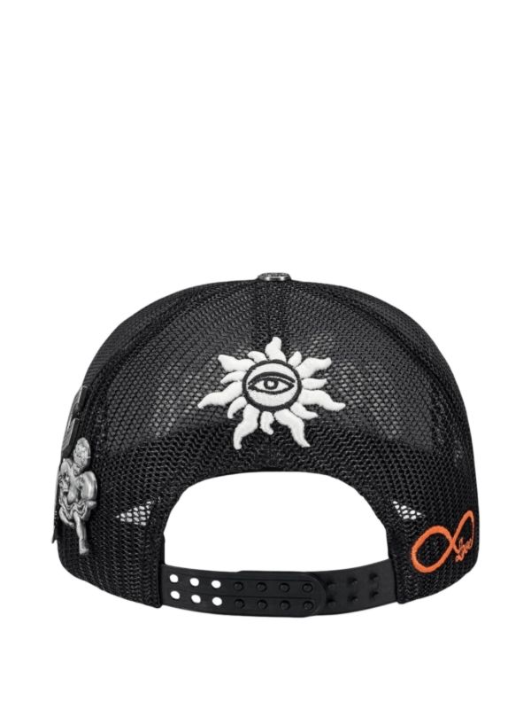 GODSPEED Embroidered Leather Trucker Hat | Black | FARFETCH