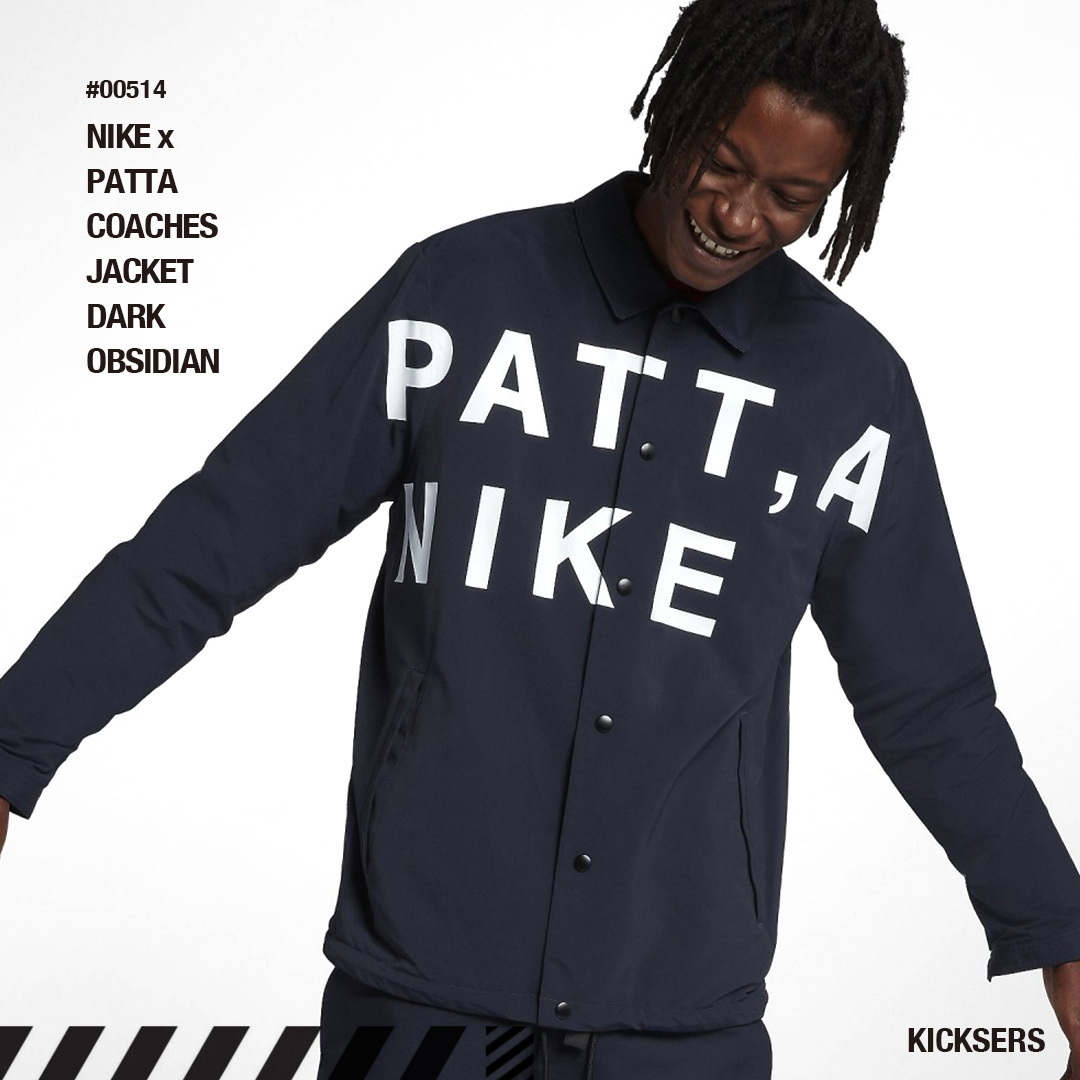 人気話題コラボ！NIKE x PATTA COACHES JACKET DARK OBSIDIAN (Nike