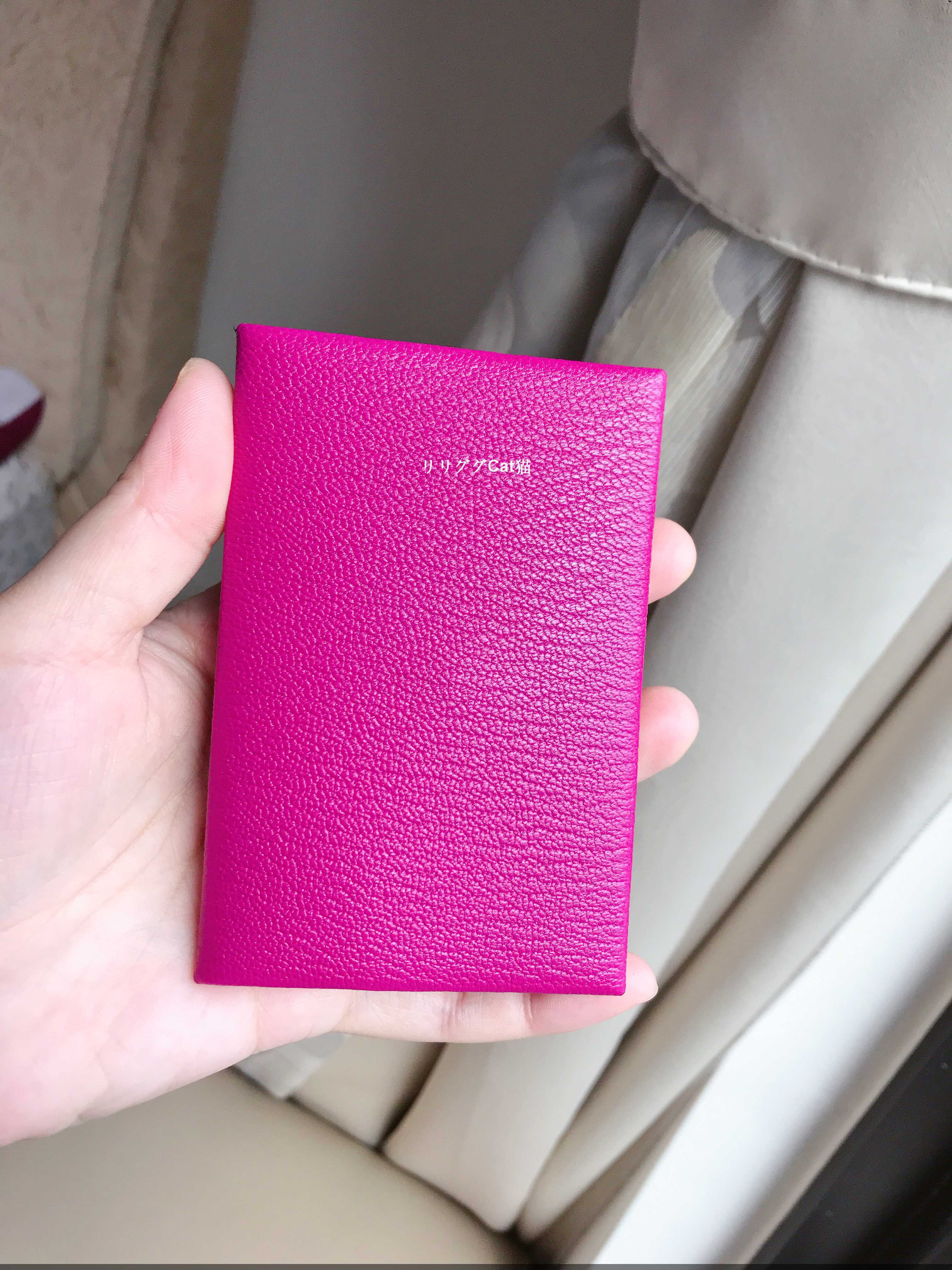 エルメス)☆ローズパープル☆カルヴィ☆カードケース名刺入り (HERMES