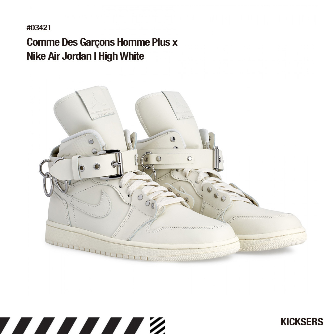 人気コラボ！Comme Des Garcons x Nike Air Jordan 1 High White (Nike