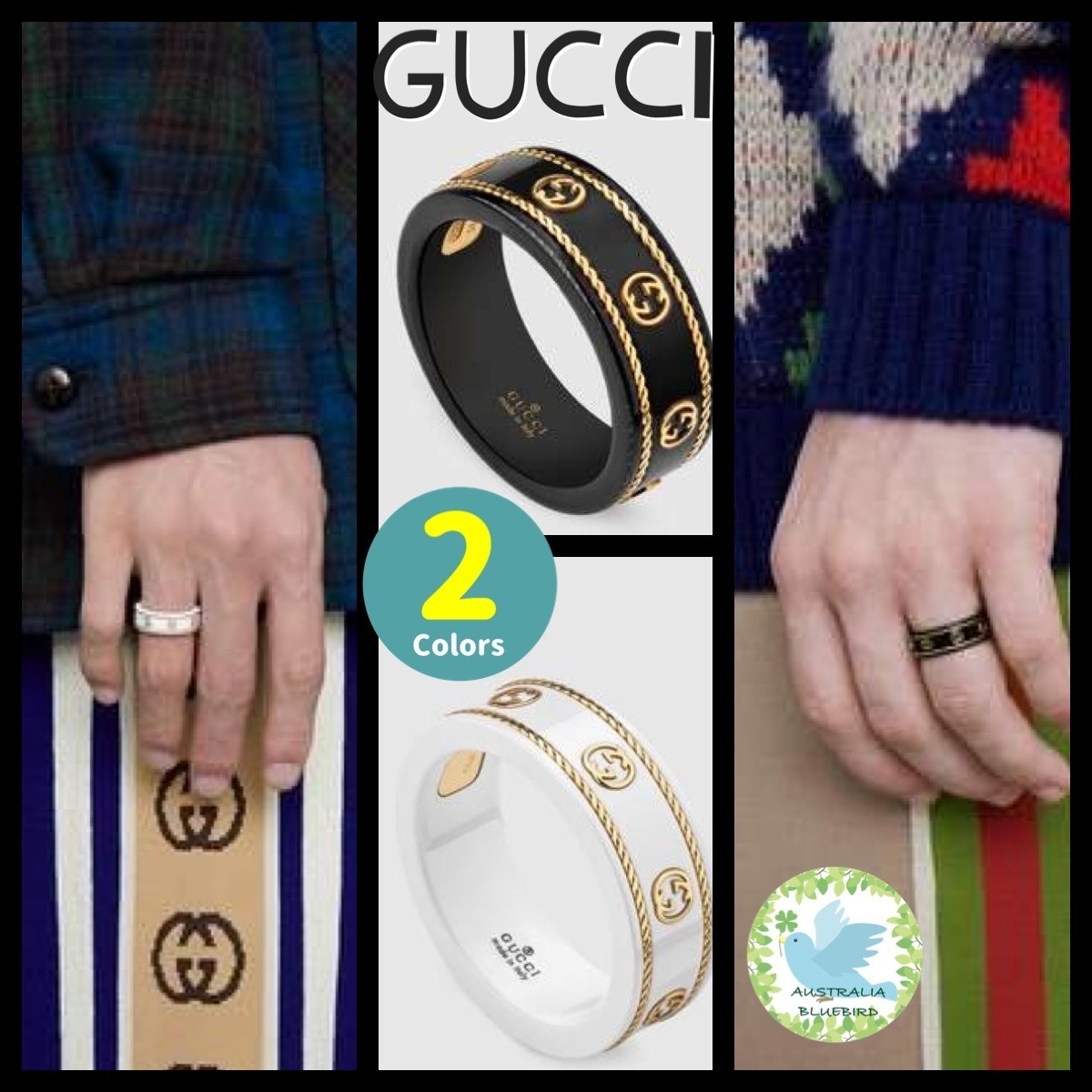 ☆GUCCI☆アイコン イエローゴールド インターロッキングGリング