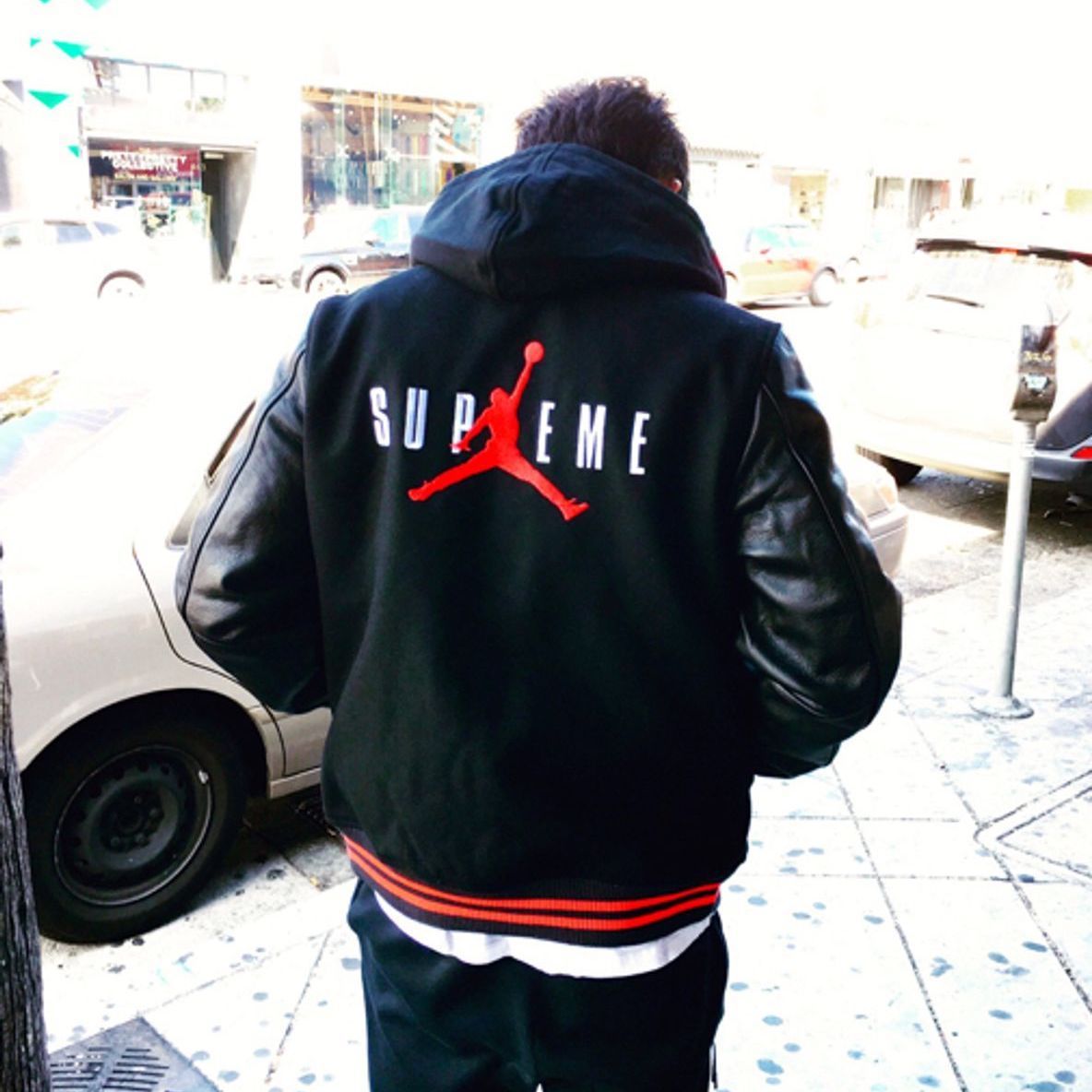 Supreme Nike Air Jordan Hooded Varsity Jacket ジャケット (Supreme