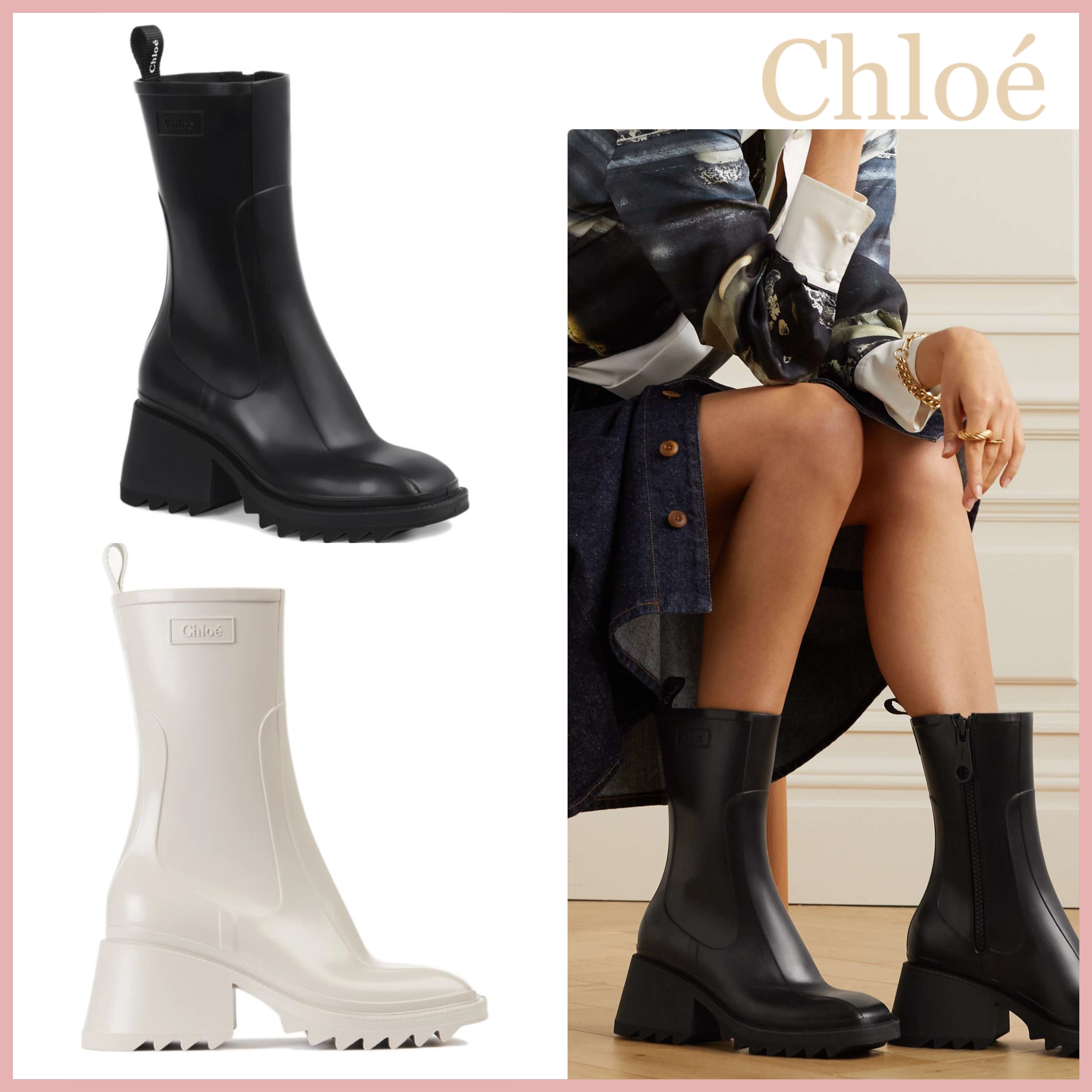 CHLOE】 Betty クロエ レインブーツ (Chloe/レインシューズ