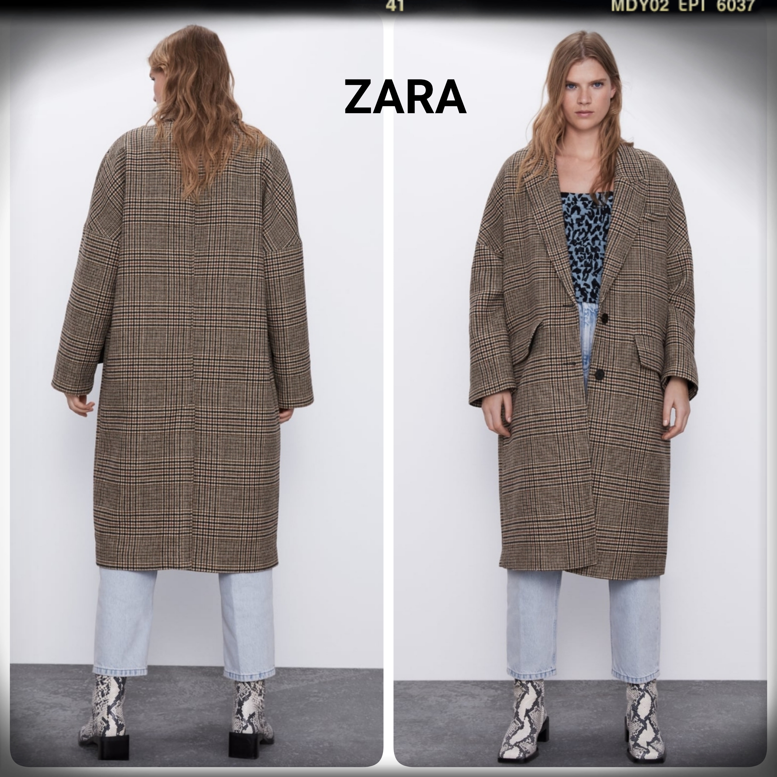 完売確実ZARA☆ザラ☆チェック柄オーバーサイズコート (ZARA/コート