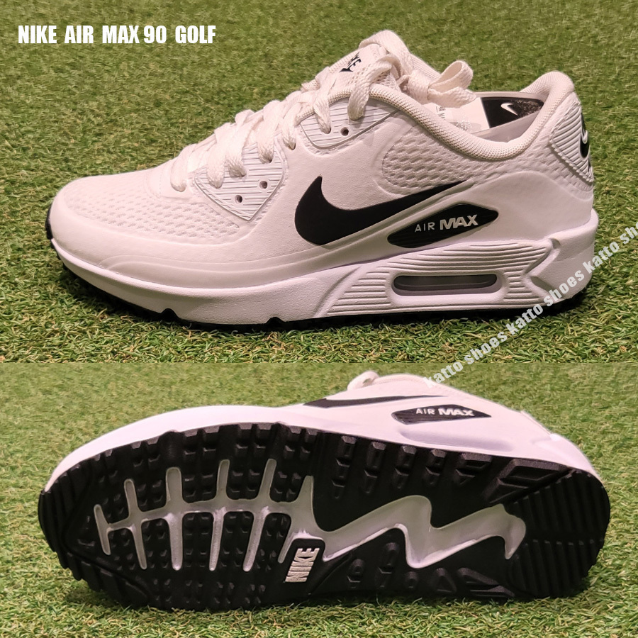 NIKE☆AIR MAX 90 GOLF☆兼用☆ゴルフシューズ☆WHITE/BLACK (Nike