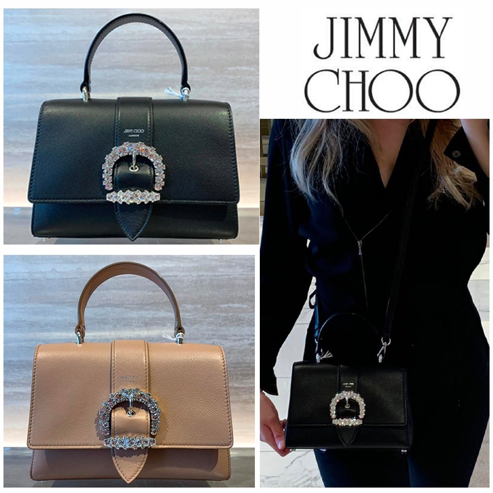 Jimmy Choo☆CHERI TOPHANDLE/S☆ビジューハンドバッグ☆送料込 (Jimmy