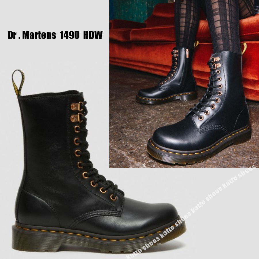 Dr Martens☆1490 HDW☆10ホール☆BLACK WANAMA (Dr.Martens/ミドル