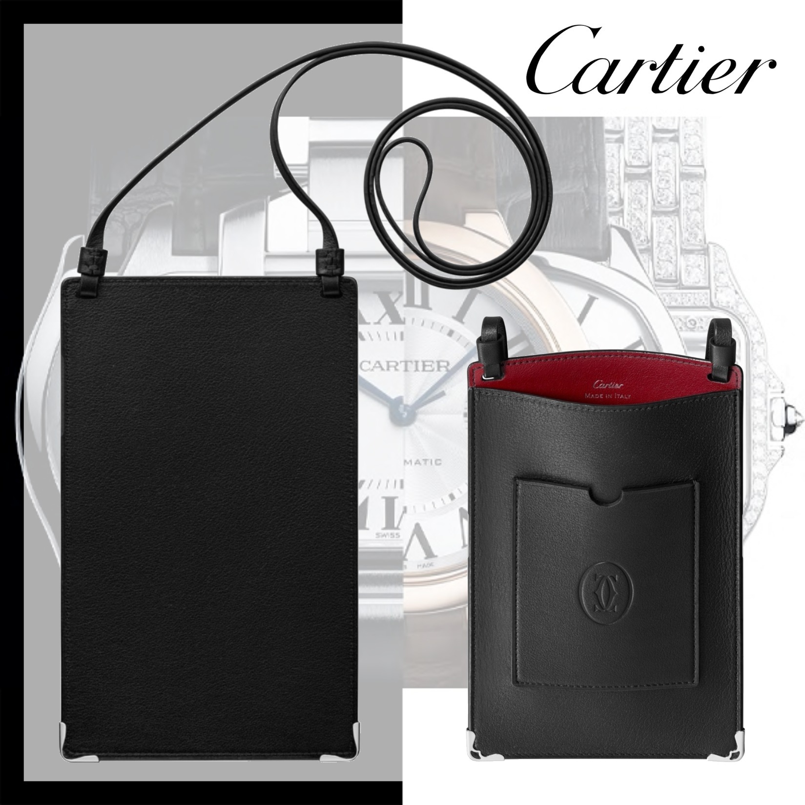 即納☆関税込！【カルティエ】スマートフォンポーチ ショルダー