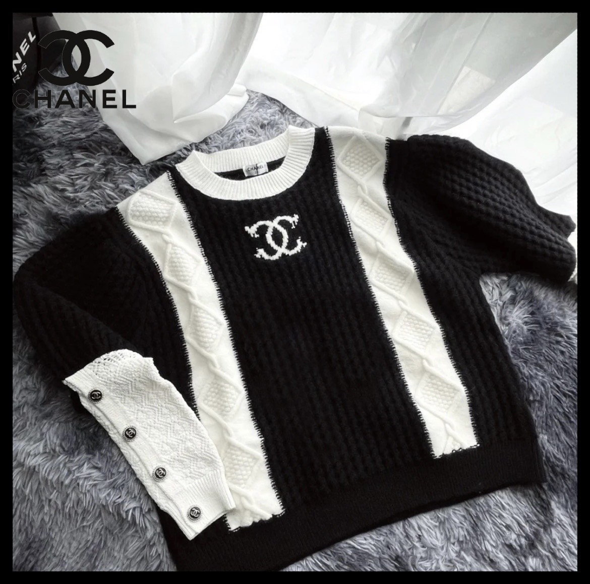 細部まで可愛いデザイン♡】CHANEL プルオーバー (CHANEL/ニット