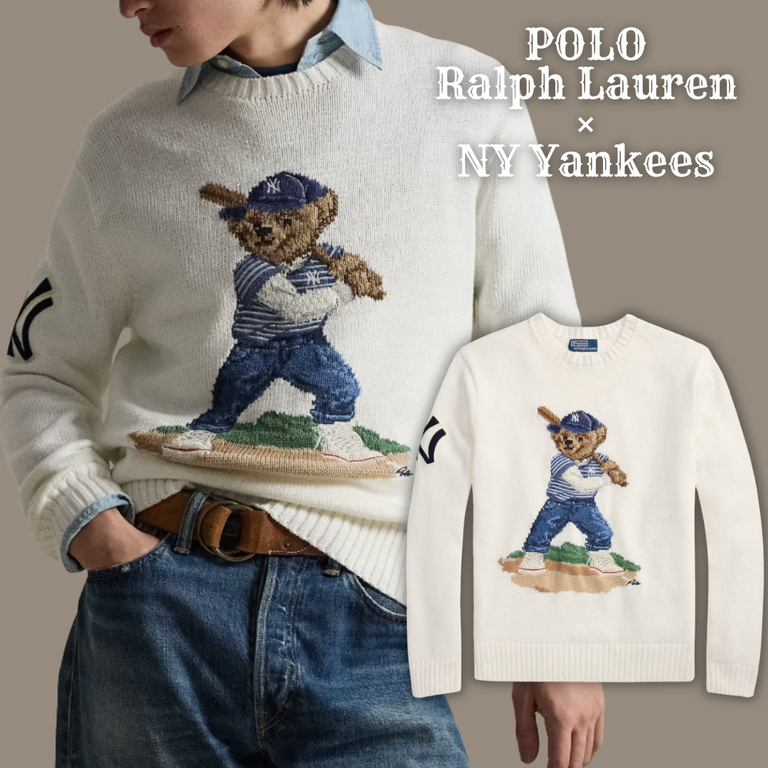 新作コラボ】 ラルフローレンxヤンキース Poloベア セーター (POLO