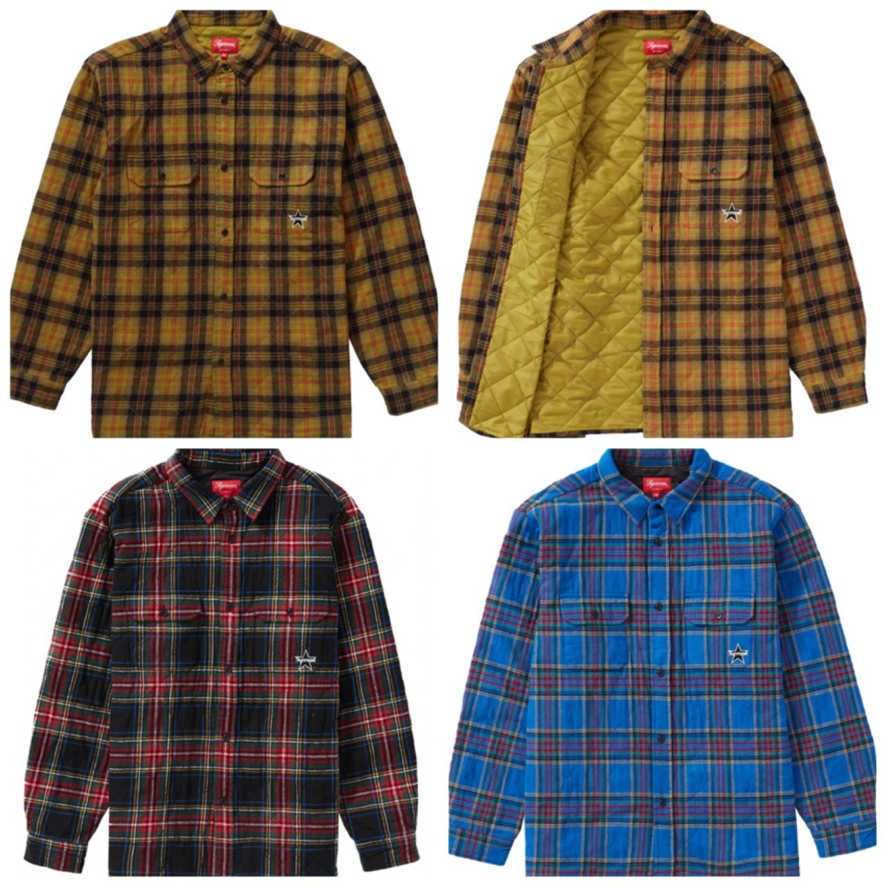 シュプリーム☆チェックネルシャツキルティングジャケット (Supreme