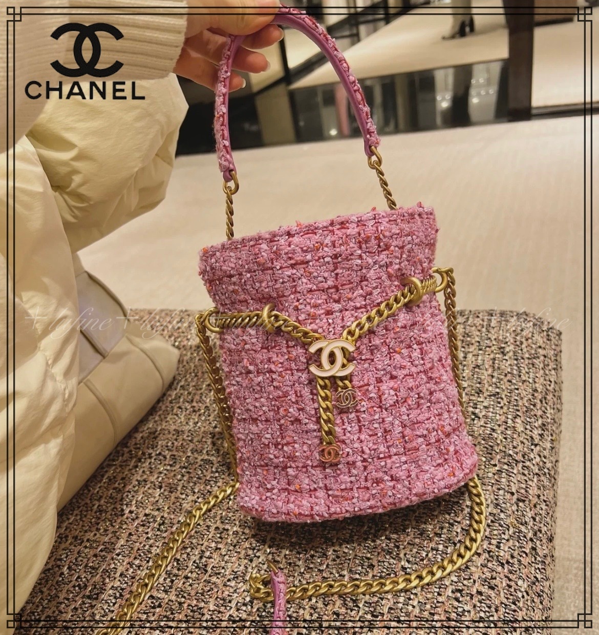 ピンクのツイードがキュート♡】CHANEL ショルダーバッグ (CHANEL