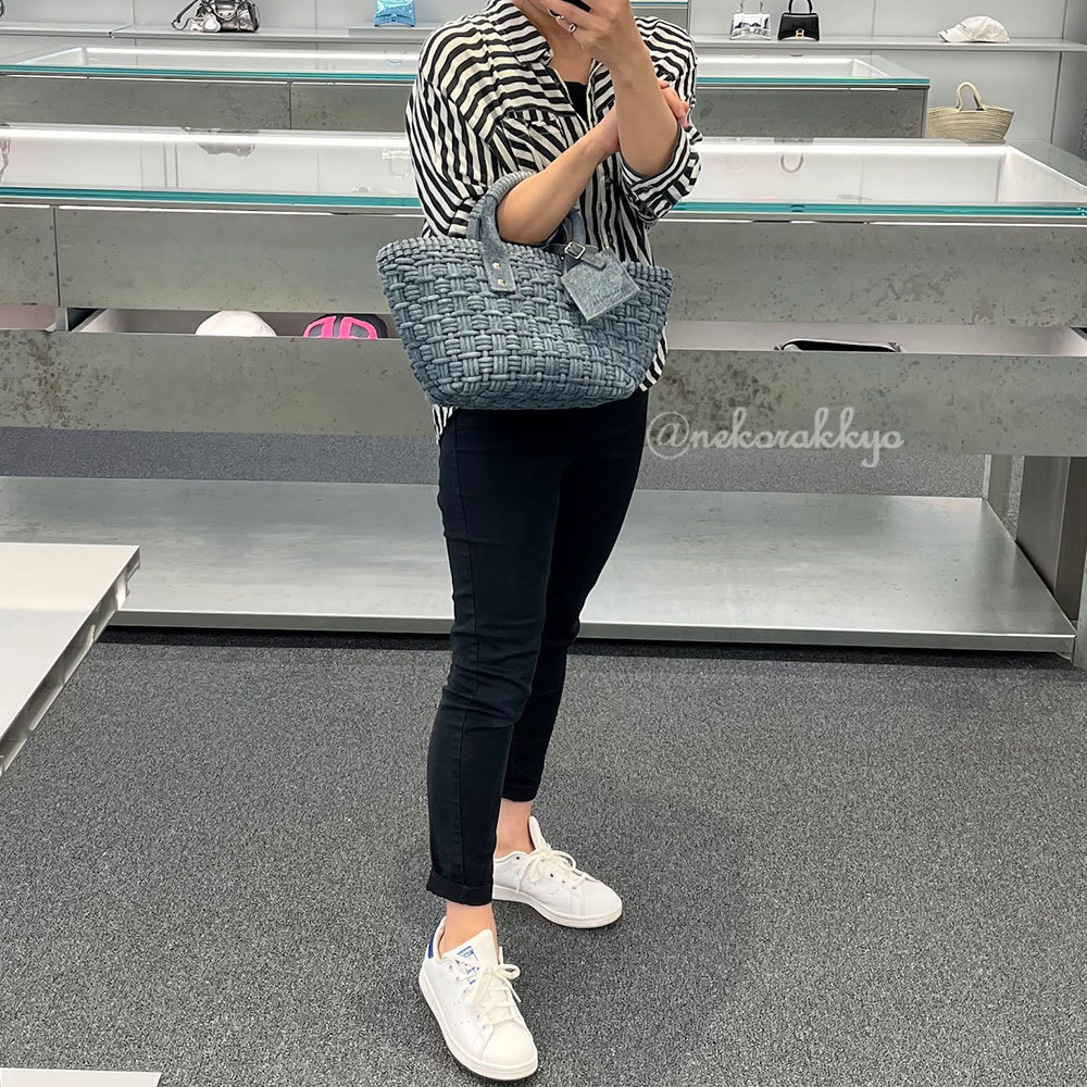 BALENCIAGA＊BISTRO XS BASKET デニムバスケットバッグ＊送料込