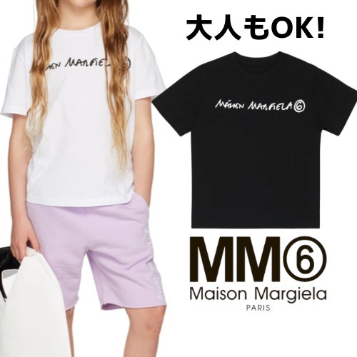 大人もOK!【国内発】MM6 メゾンマルジェラ キッズ ロゴTシャツ (MM6