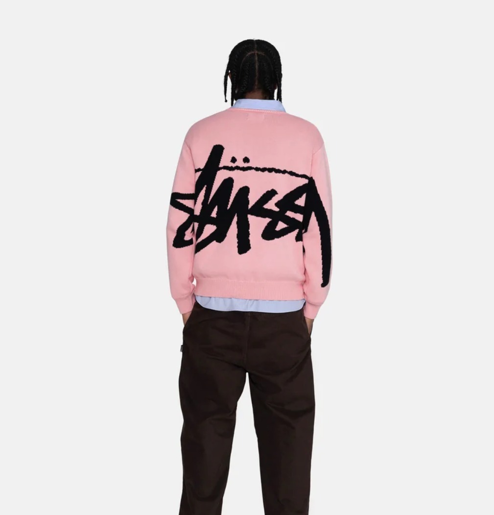 ☆送料・関税込☆Stussy☆Stussy Stock Sweater PINK☆ニット (STUSSY