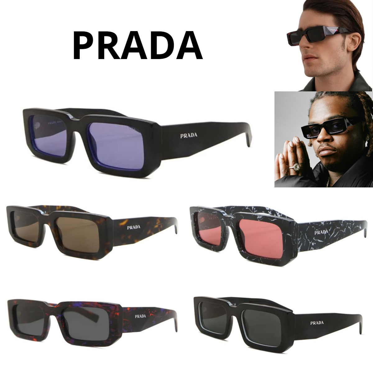 関税・送料込み＊PRADA＊スクエア サングラス (PRADA/サングラス