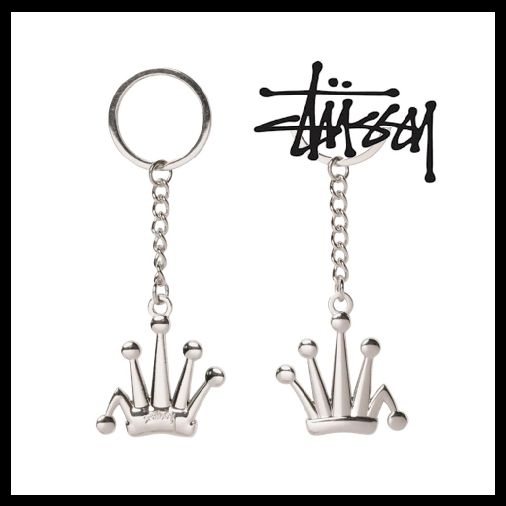 ☆送料・関税込☆Stussy☆METAL BENT CROWN KEYCHAIN☆ (STUSSY/キー