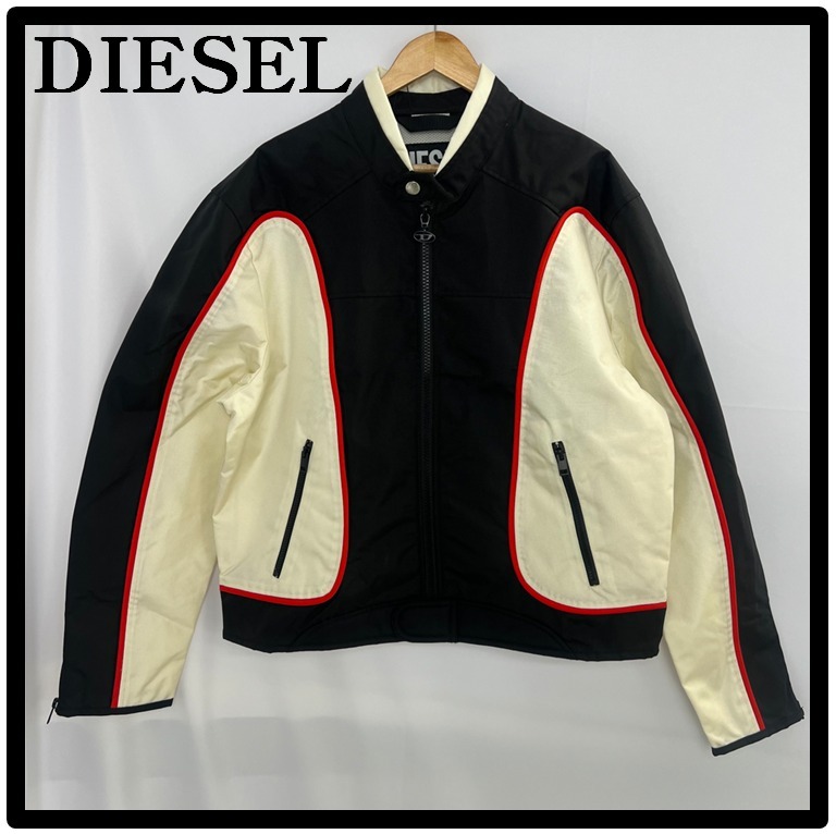 ☆関税込☆DIESEL☆J-Blink Biker Jacket in Colour-Block Nylon